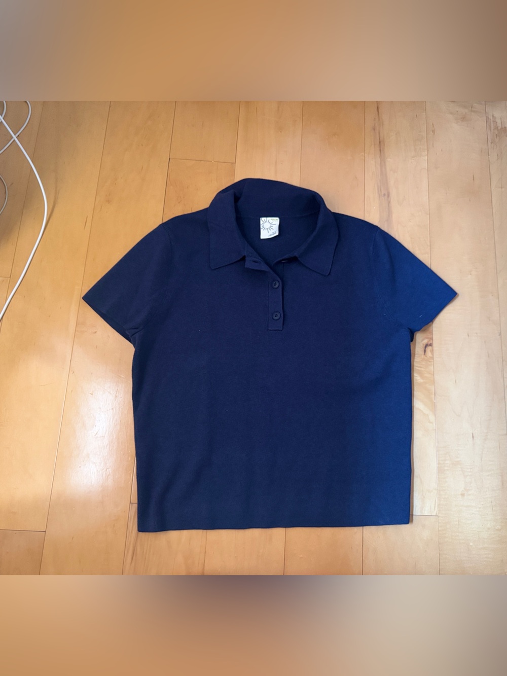 Aerie Offline Knit Short Sleeve Polo Top